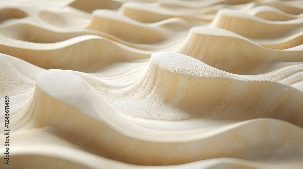 Poster gentle waves of textured wood on a smooth surface creating an abstract pattern.