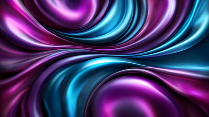 Obraz premium Colorful fabric waves flowing together in an artistic abstract pattern with shiny texture
