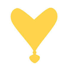 Love shape heart Icons yellow color Illustration valentine, mom day, feeling