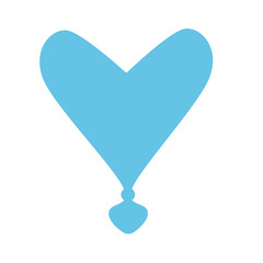 Love shape heart Icons blue color Illustration valentine, mom day, feeling