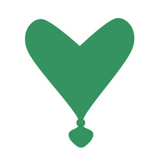 Love shape heart Icons green color Illustration valentine, mom day, feeling