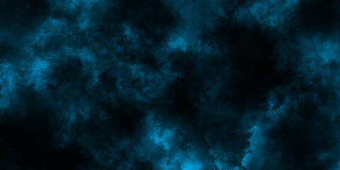 watercolor background concept design background with smoke, watercolor painted mottled blue background with vintage grunge, blue brush painted old grunge texture, Smoke in the dark blue texture.