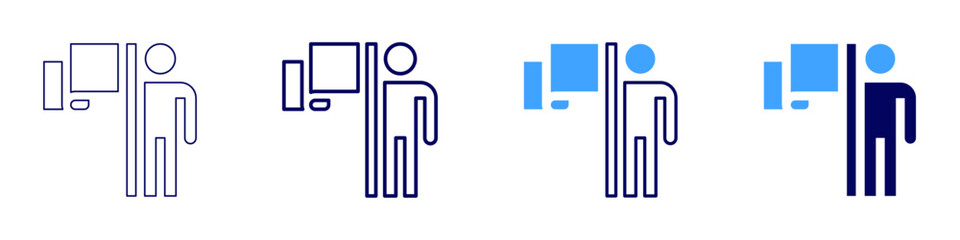 Leadership mindset icon in 4 different styles. Thin Line, Line, Bold Line, Duotone. Duotone style. Editable stroke