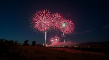 fireworks in the city