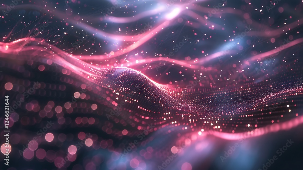 Poster data technology abstract futuristic illustration. low poly shape with connecting dots and lines on d