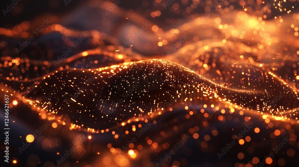 Poster data technology abstract futuristic illustration. low poly shape with connecting dots and lines on d