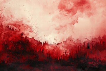 Colorful pink and red smoke on a black background.