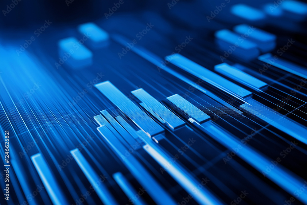 Poster digital abstract business graph