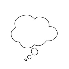 bubble thinking cloud icon