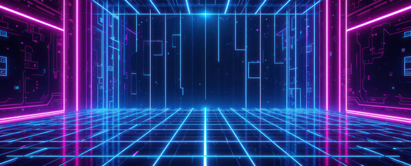 Abstract Technology Background with Lights