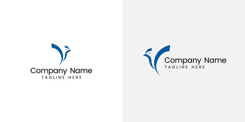 abstract bird fly logo, Minimalist, simple and modern