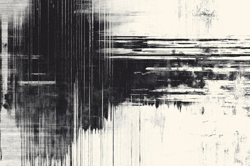 Abstract futuristic cyberpunk displacement map for 3d rendering. Random distorted black white broken glitch screen background. Digital as manual, lo-fi retro video noise overlay