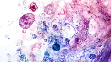 A digital pathology slide being analyzed by AI 