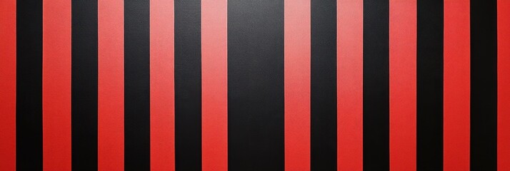 Red and black vertical striped pattern combining bold geometric design elements