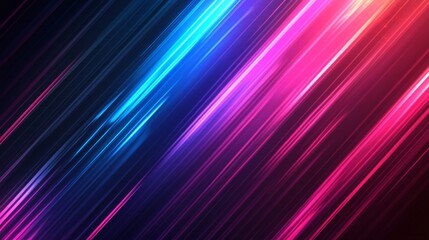 Fototapeta premium Abstract Background Of Pink And Blue Light Trails, Futuristic Shimmer, High Tech, Data Stream Visual