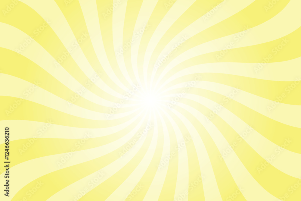 Aufkleber abstract butter yellow background with rays retro starburst. radial spiral stripes backdrop. vintage