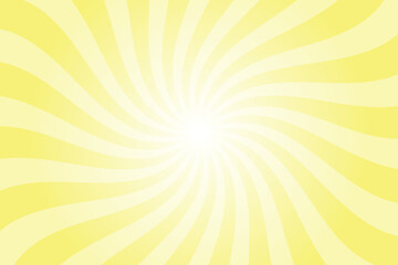 Abstract butter yellow background with rays retro starburst. Radial spiral stripes backdrop. Vintage sun beam texture. Sun rays pattern. Groovy retro swirl burst. Summer carnival background © cnh