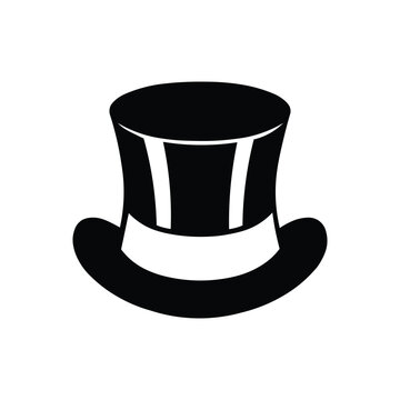 recommend clip art: Classic Top Hat Silhouette Vector Illustration
