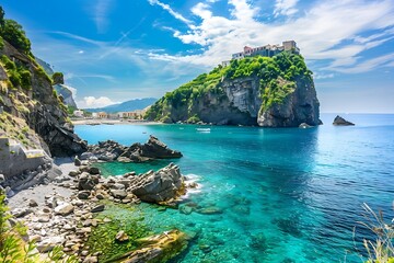 Obraz premium Amalfi Coast, Italy. Amalfi is one of the most beautiful beaches in Italy.