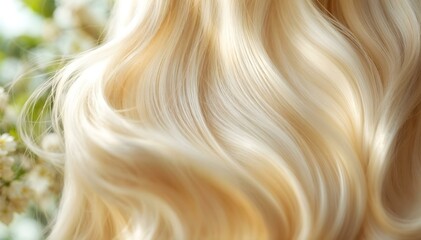 Golden Blonde Hair Flowing Elegantly