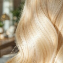 Golden Blonde Hair Flowing Elegantly