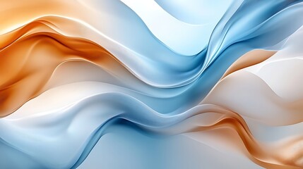 Abstract blue and brown background with wavy line