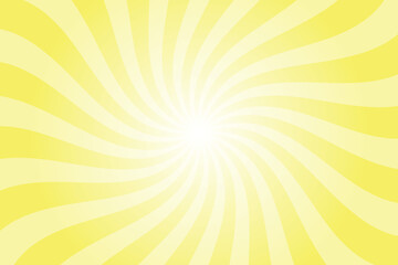 Obraz premium Abstract Icterine Yellow Background with Rays Retro Starburst. Radial Spiral Stripes Backdrop. Vintage Sun Beam Texture. Sun Rays Pattern. Groovy Retro Swirl Burst. Summer Carnival Background.
