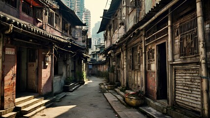 narrow street in the old town