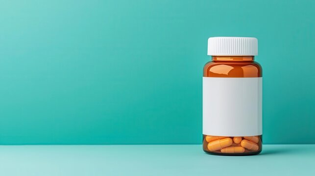 Personalized pill bottle with a unique barcode, representing tailored treatment