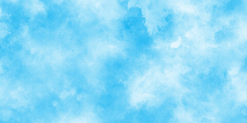 blue watercolor abstract sky blue background, soft cloudy watercolor abstract painting background, gradient light sky blue shades grunge cloudy watercolor background on white paper texture.