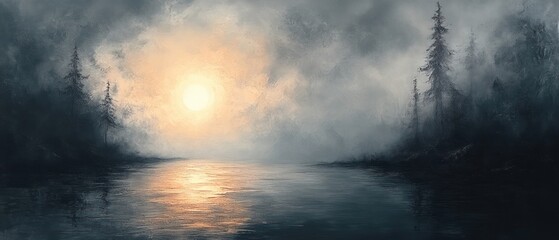 Fototapeta premium Minimalist Abstract Painting Emphasizing Emptiness Textured Gray Background Soft Diffused Lighting Negative Space Serenity