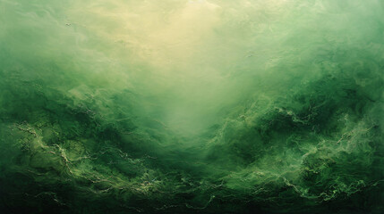 Fototapeta premium Ethereal Emerald Green Energy Nebula Cosmos Dreamscape Painting Visual Texture Background Design Element