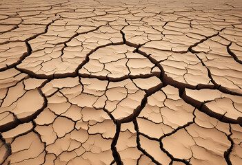 realistic nature wallpaper with arid cracked soil

