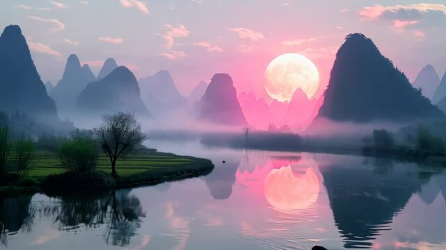 漓江桂林山水广西阳朔风景名胜景区
