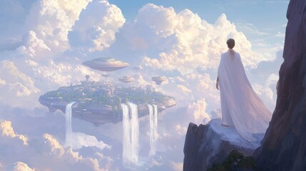 Exploring floating cities a visionary landscape of futuristic wonders above the clouds