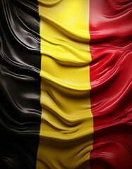 Fototapeta premium 3D Flagge Belgien