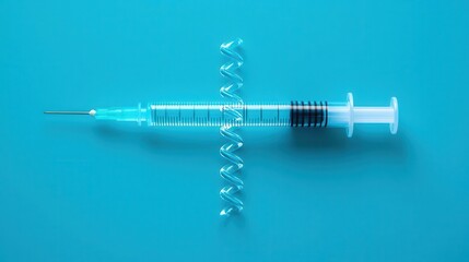 Simple futuristic syringe with a helix design inside