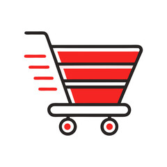 Modern Shopping Cart Logo Vector Design