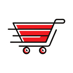 Modern Shopping Cart Logo Vector Design
