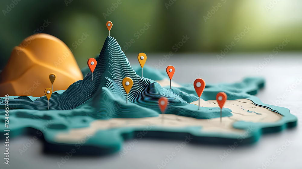 Poster geospatial mapping techniques innovative technology hub 3d model visualization natural environment a