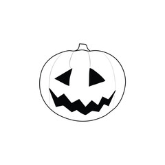 halloween pumpkin isolated on white