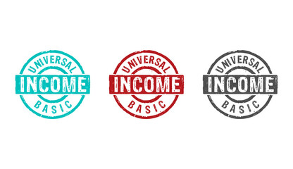 Universal Basic Income stamp and stamping