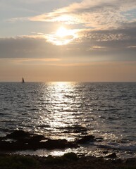sunset over the Atlantic Ocean 