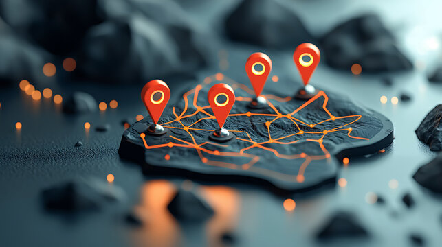 Exploring digital mapping technologies for location-based services global infographic high-tech environment aerial view innovation