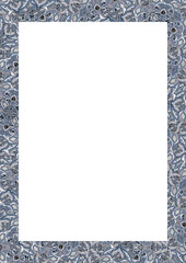 Blank frame with decorated ornament borders