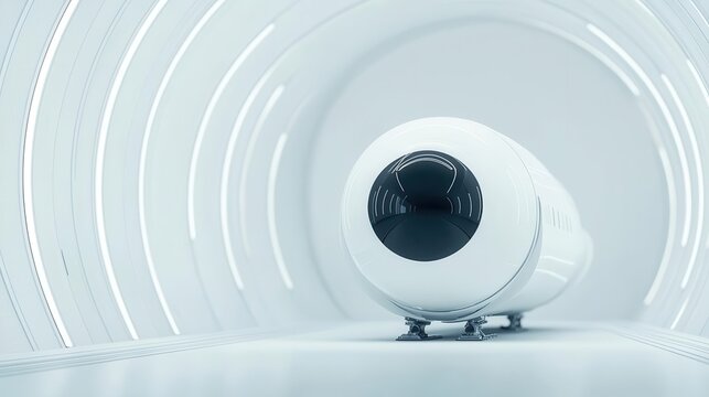 Ultraclean hyperloop pod design, showcasing perfect aerodynamics