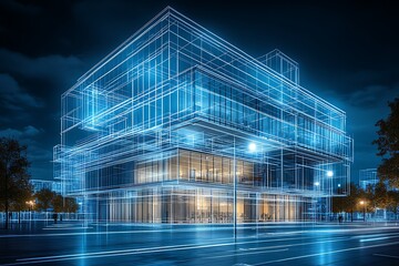 3d Hologram of a luxury home 
