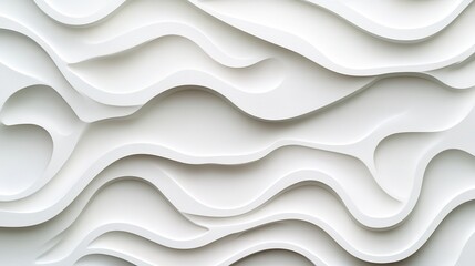 Obraz premium Embossed White Geometric Pattern with Abstract Relief Texture