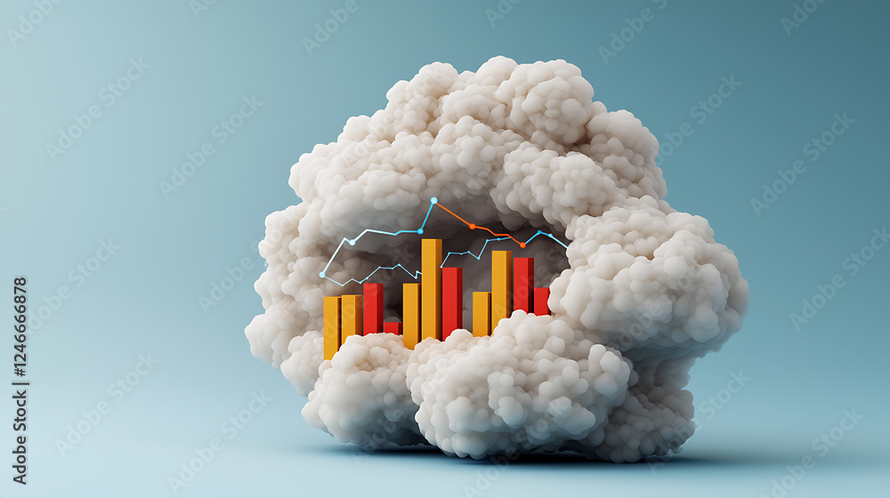 Aufkleber data visualization trends digital workspace infographics abstract cloud environment creative perspec