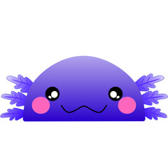 cute purple Salamander vector, cartoon Salamander face, drawing Salamander face easy and simple. Cute Salamander vector design